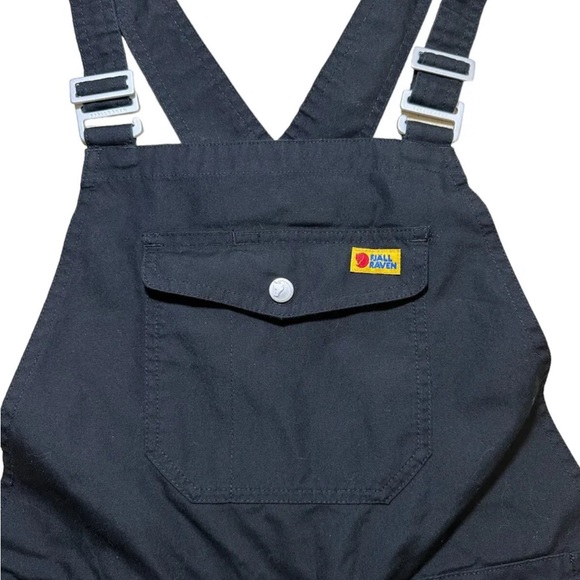 Fjallraven Womens Vardag Dungaree Trousers Black S Overalls Light stretch - Picture 3 of 10